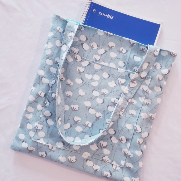 Handmade flat tote bag - Picture 4 of 7